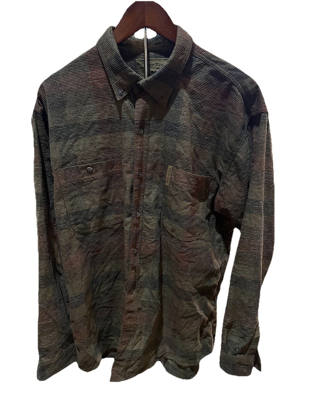North River Outfitters Shirt Mens Large Plaid Button Up Long Sleeve Outdoor
